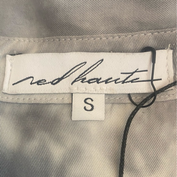 Red Haute spring tie dye collared button down shirt NWT size S. Retail $166 - Picture 11 of 11